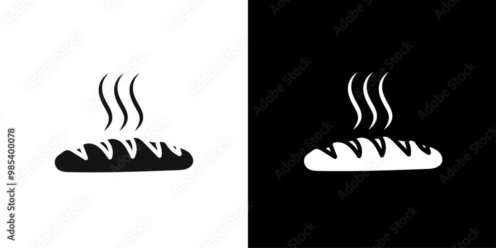 fresh bread icon Flat vector set outline fresh bread icon Flat vector set outline