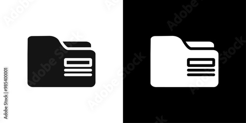 Folder icon Flat vector set outline