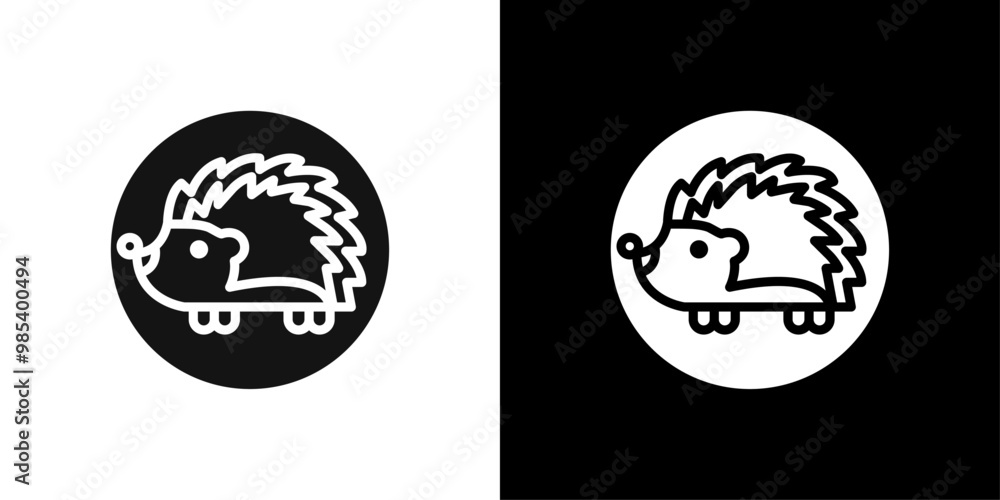Hegdehog icon Flat vector set outline Hegdehog icon Flat vector set outline