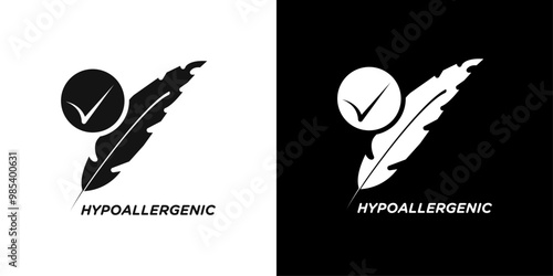 hypoallergenic icon Flat vector set outline