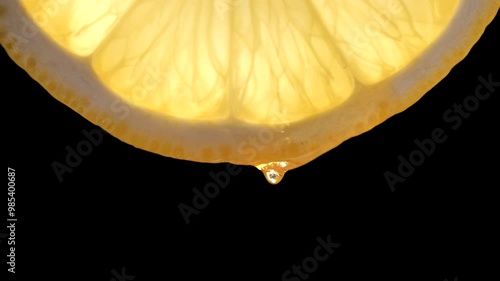 A drop of honey and lemon together, symbolizing the perfect balance of sweetness and tartness.