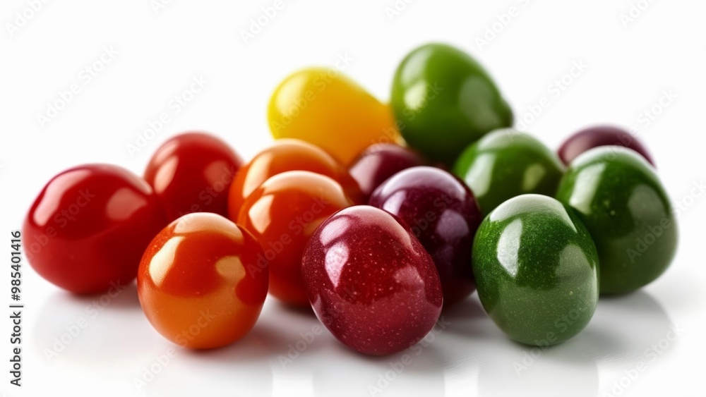 Vibrant glossy fruits in a cluster Vibrant glossy fruits in a cluster