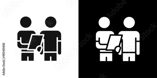 Oral survey icon Flat vector set outline