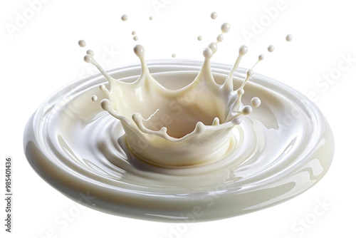 milk splash isolated on a white background