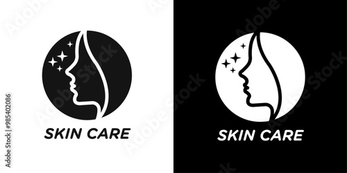 Skin care icon Flat vector set outline
