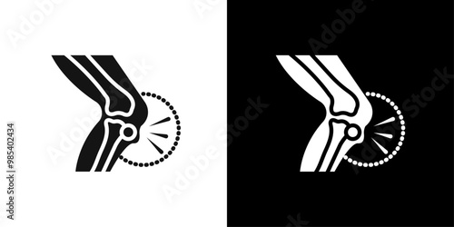 Treatment arthritis icon Flat vector set outline