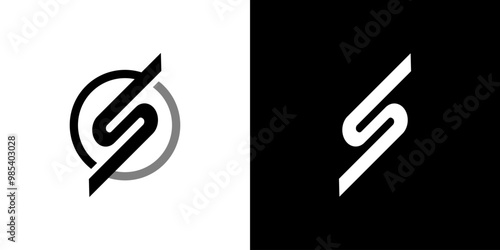 Letter S circle round icon logo vector business sport type