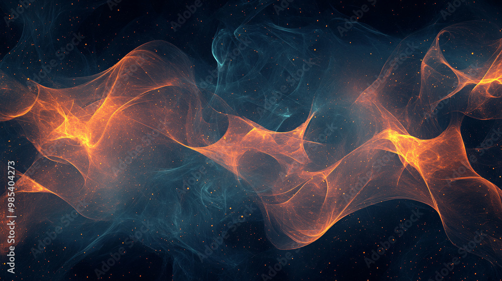 Abstract electrifying lines, smoky fractal pattern, digital illustration art work of rendering chaotic dark background Abstract electrifying lines, smoky fractal pattern, digital illustration art work of rendering chaotic dark background