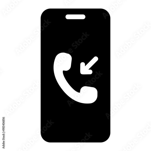 incoming call Solid icon