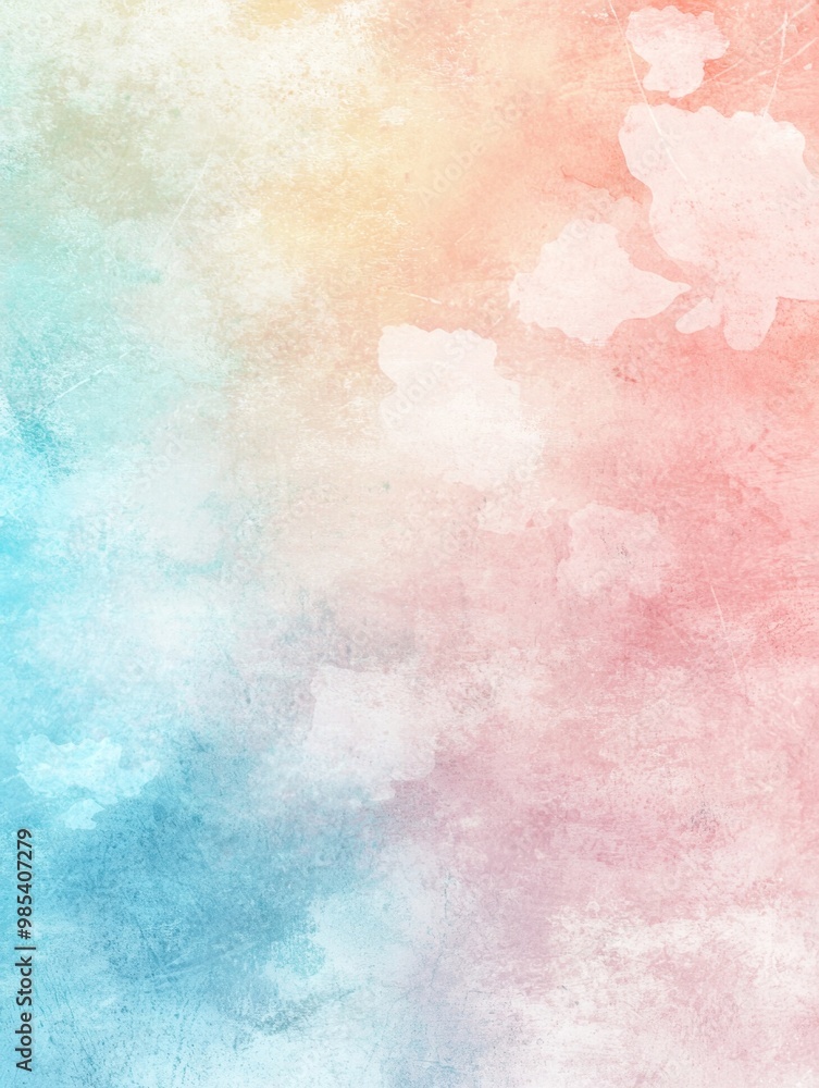 Fototapeta premium Soft Watercolor Wash of Pastel Colors in Abstract Background