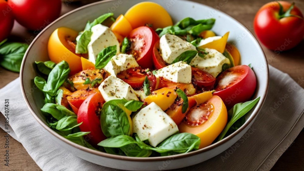 Fresh summer salad ready to serve Fresh summer salad ready to serve