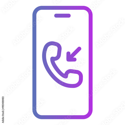 incoming call Gradient icon