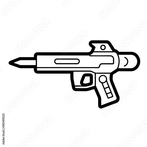 Vector outline of a playful water gun icon.