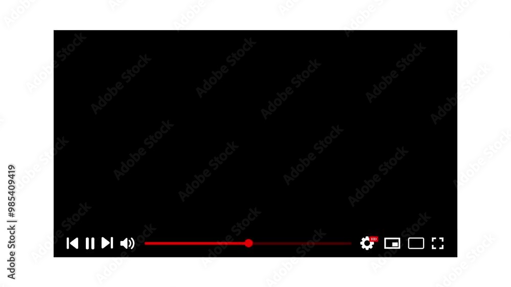 video player animation with half minute (10 seconds) of playback, on a transparent background. video player animation with half minute (10 seconds) of playback, on a transparent background.