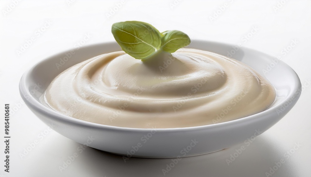 Spanish Food, Ajo Blanco on white background isolated. Spanish Food, Ajo Blanco on white background isolated.