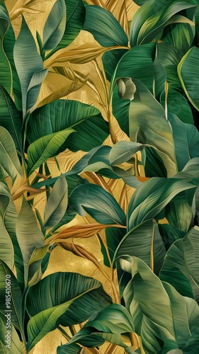 Wallpaper Mural green leaves background Torontodigital.ca