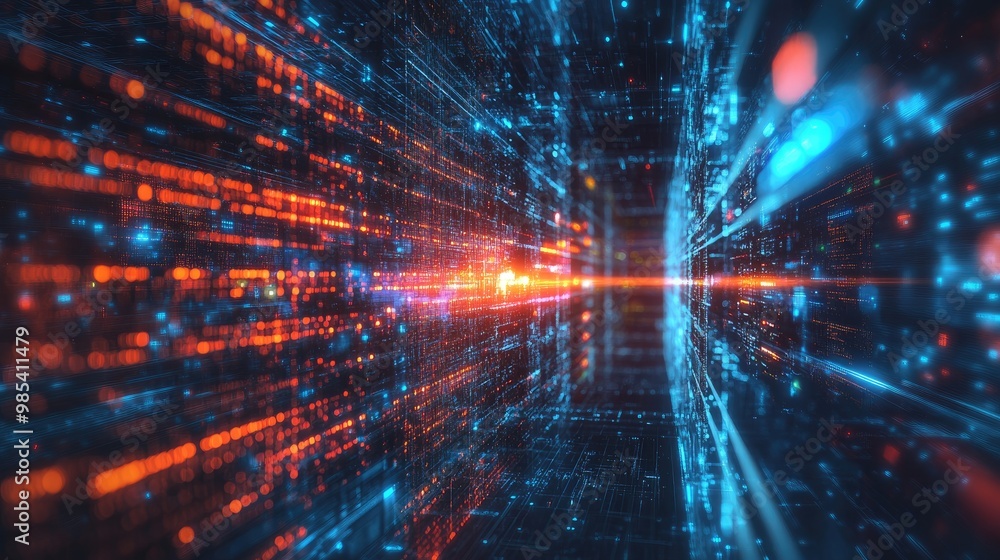 photo of Glowing holographic data streams within a secure technological matrix photo of Glowing holographic data streams within a secure technological matrix