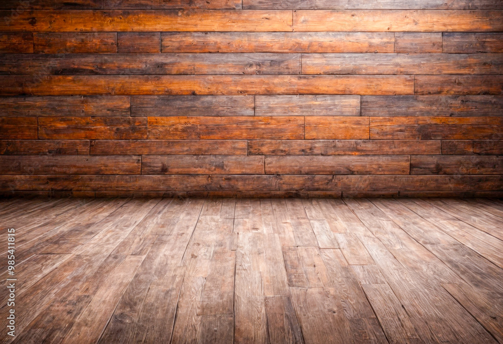 Rustic Wooden Wall and Floor Background. Rustic Wooden Wall and Floor Background.