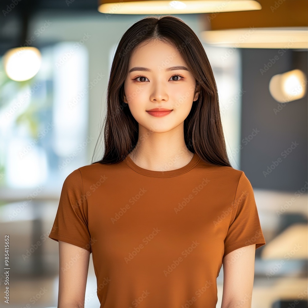 This candid image embodies a young entrepreneurs confidence, showing her ambition through a warm, radiant smile. This candid image embodies a young entrepreneurs confidence, showing her ambition through a warm, radiant smile.