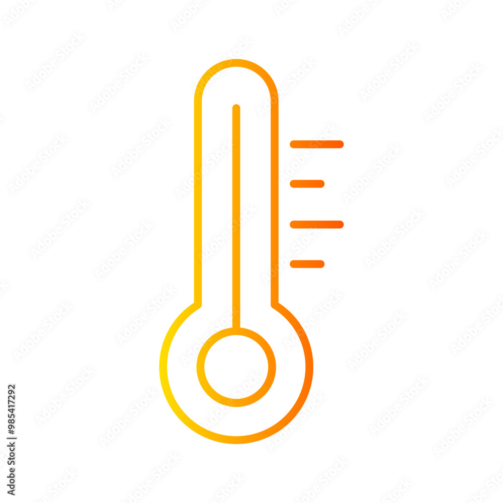 thermometer gradient icon thermometer gradient icon