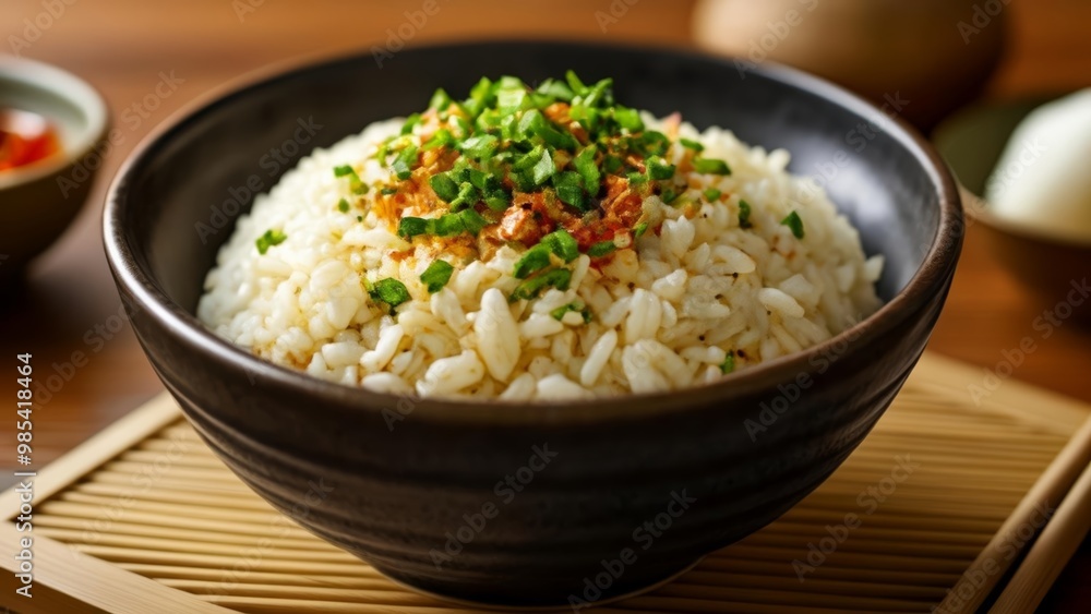 Deliciously seasoned rice ready to be savored Deliciously seasoned rice ready to be savored