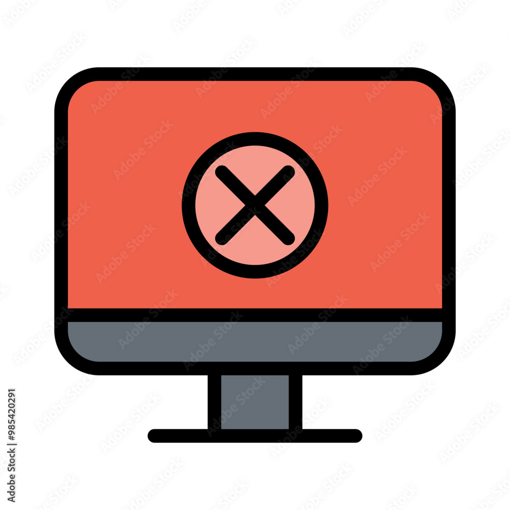 Computer system error icon Computer system error icon