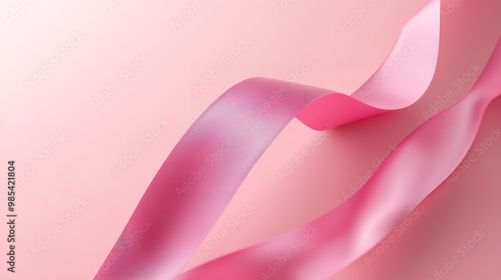 Pink satin ribbon on pink background. greeting card. saint valentine day. mother's day Pink satin ribbon on pink background. greeting card. saint valentine day. mother's day
