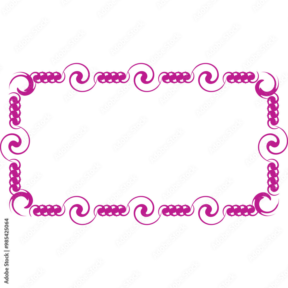 Aesthetic Abstract Wavy Decorative Geometric Shape Frame Aesthetic Abstract Wavy Decorative Geometric Shape Frame