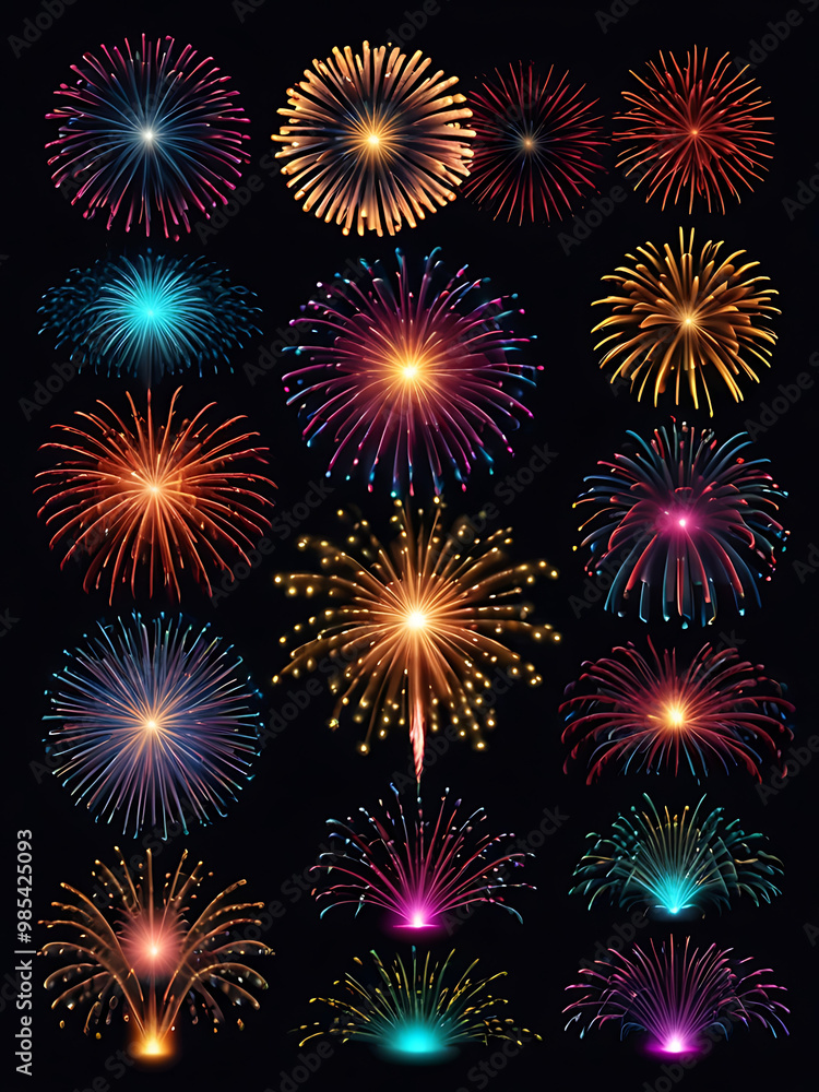 fire works in the sky with black background fire works in the sky with black background