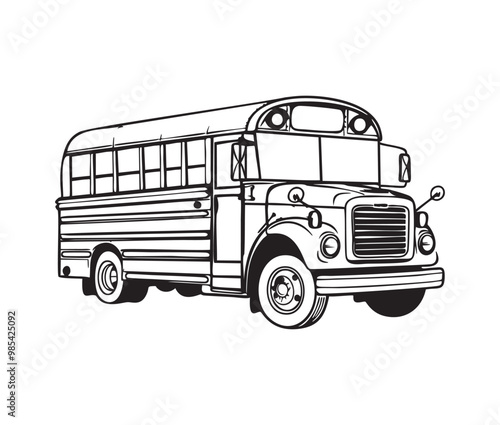 School bus vector illustration