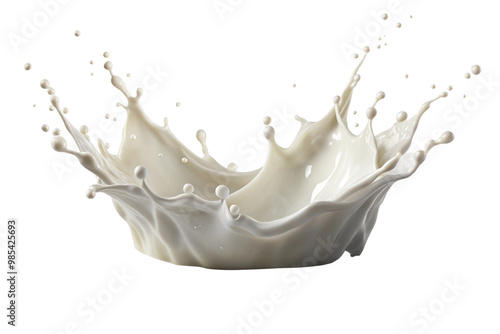 milk splash isolated on white