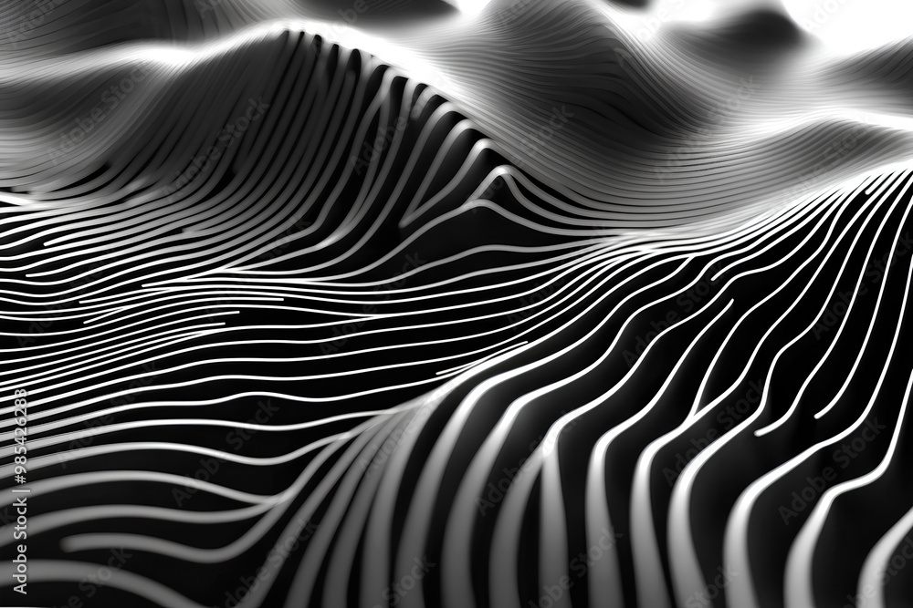 Abstract line black and white texture 3d background Abstract line black and white texture 3d background
