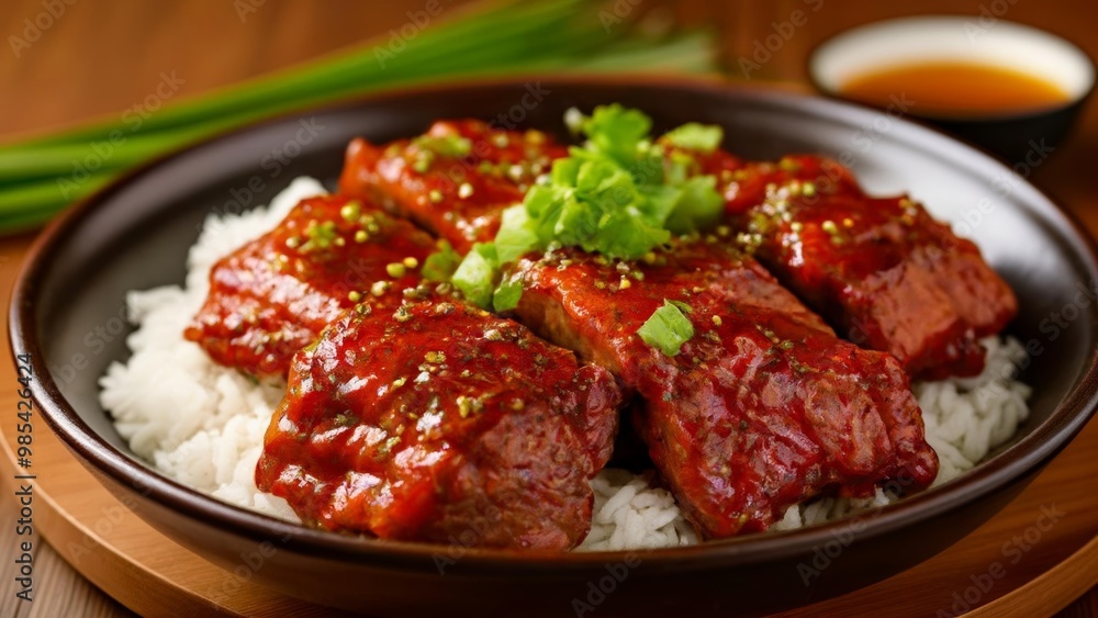  Delicious Asianinspired meal with rice and meat