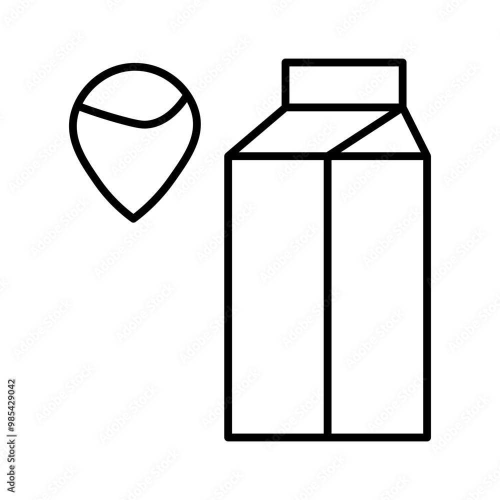 hazelnut milk line icon hazelnut milk line icon