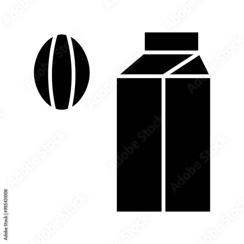 almond milk glyph icon