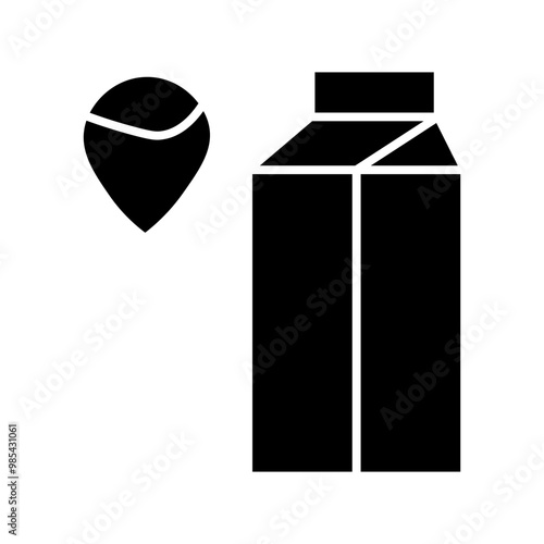 hazelnut milk glyph icon