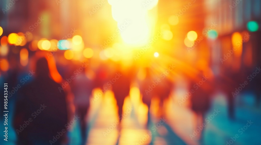 Abstract Background of City Life with Motion Blur Abstract Background of City Life with Motion Blur