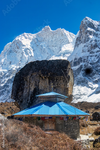 Beautiful Mount Jannu. This is the holy place of Kirat. photo