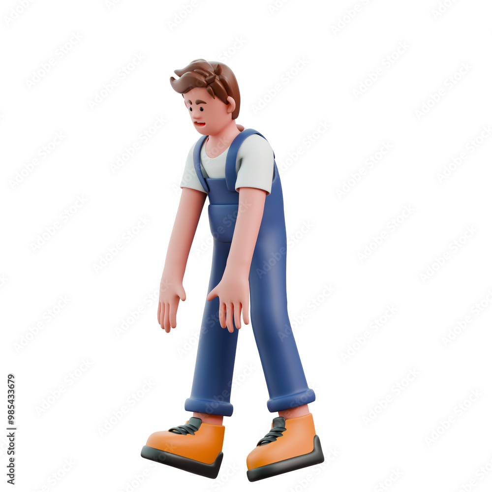 3D Character Tired Man 3D Character Tired Man