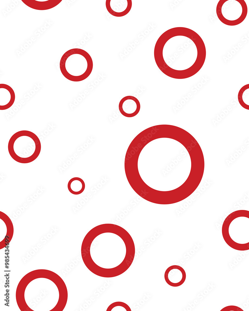 A pattern of red circles on a white background, creating a vibrant and playful design. A pattern of red circles on a white background, creating a vibrant and playful design.