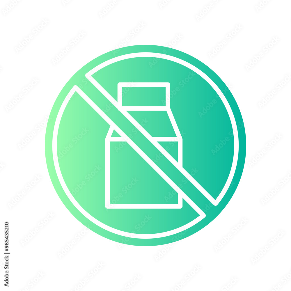 no milk gradient icon no milk gradient icon