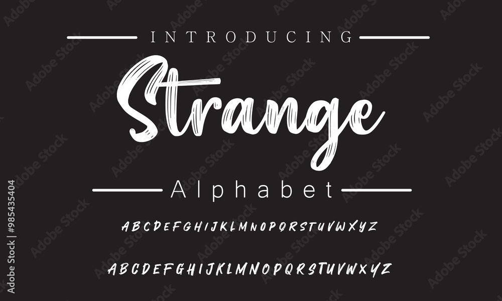 Obraz premium Expressive Brush Font for Creative Projects, Branding, and Invitations | Unique Style to Enhance Your Design Experience