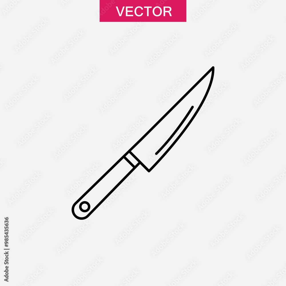 Knife icon vector, simple flat black linear illustration for web and app..eps Knife icon vector, simple flat black linear illustration for web and app..eps