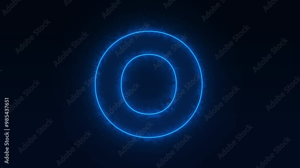 Alphabet O neon animation, Neon Glowing letter on black background, 4k video Alphabet O neon animation, Neon Glowing letter on black background, 4k video