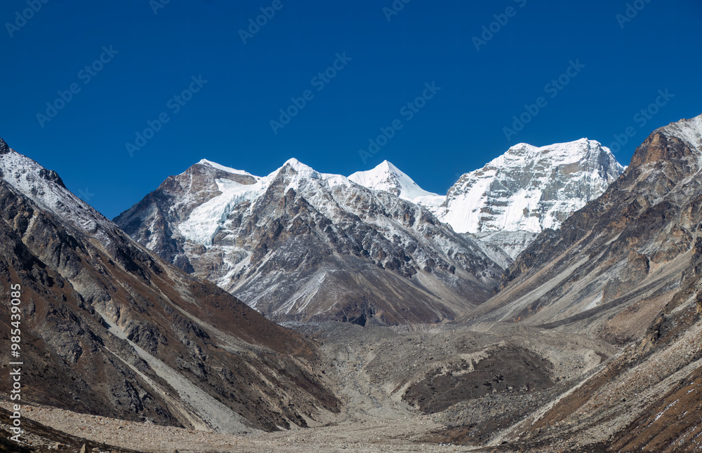 Beautiful landscape mountain view captured from Lonak in Kanchenjunga region. Beautiful landscape mountain view captured from Lonak in Kanchenjunga region.