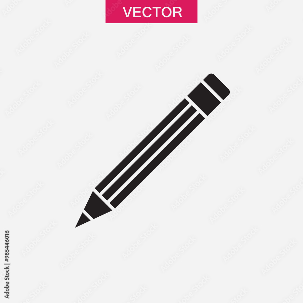 Pencil Icon Vector , simple flat black trendy style illustration for web and app..eps Pencil Icon Vector , simple flat black trendy style illustration for web and app..eps
