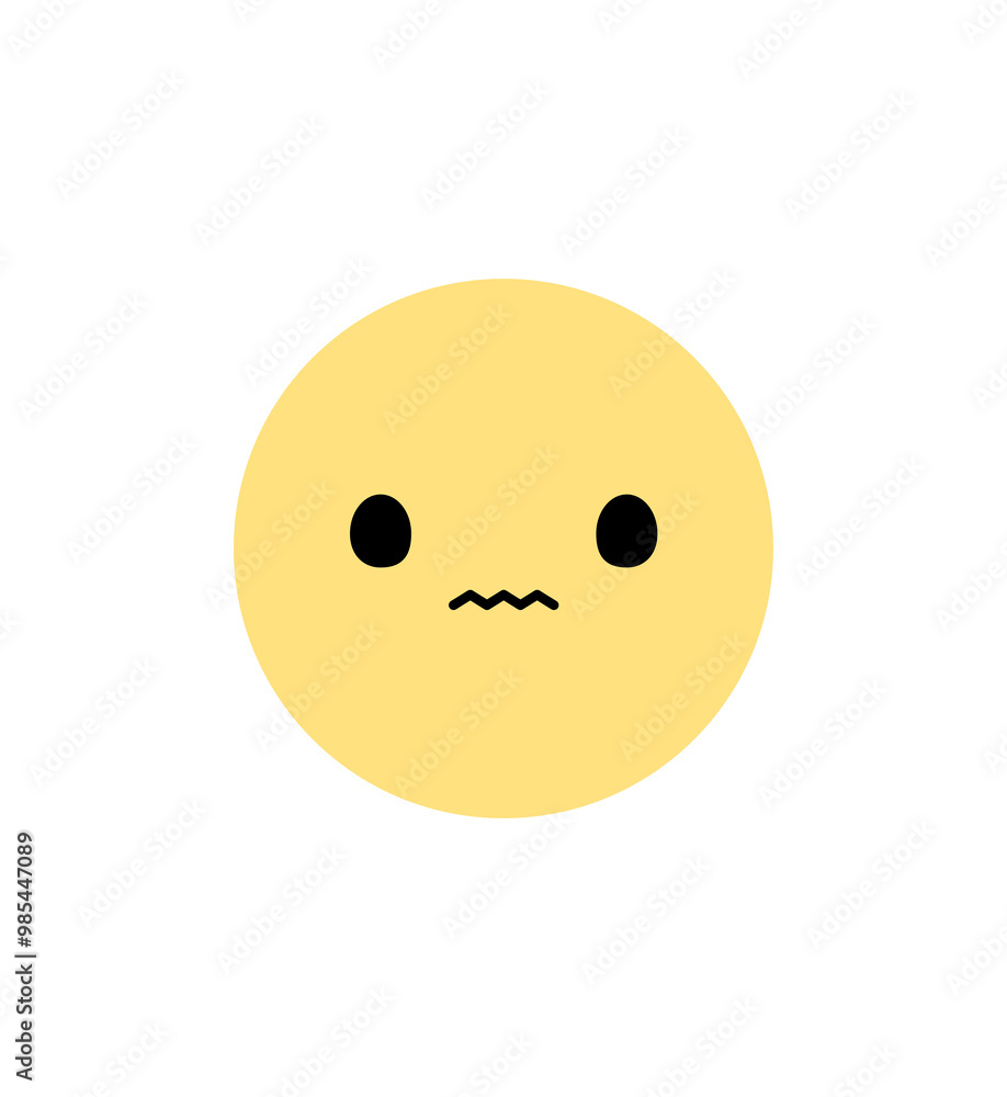 Cute white flower cartoon character with facial expression. Flat design illustration. Cute white flower cartoon character with facial expression. Flat design illustration.