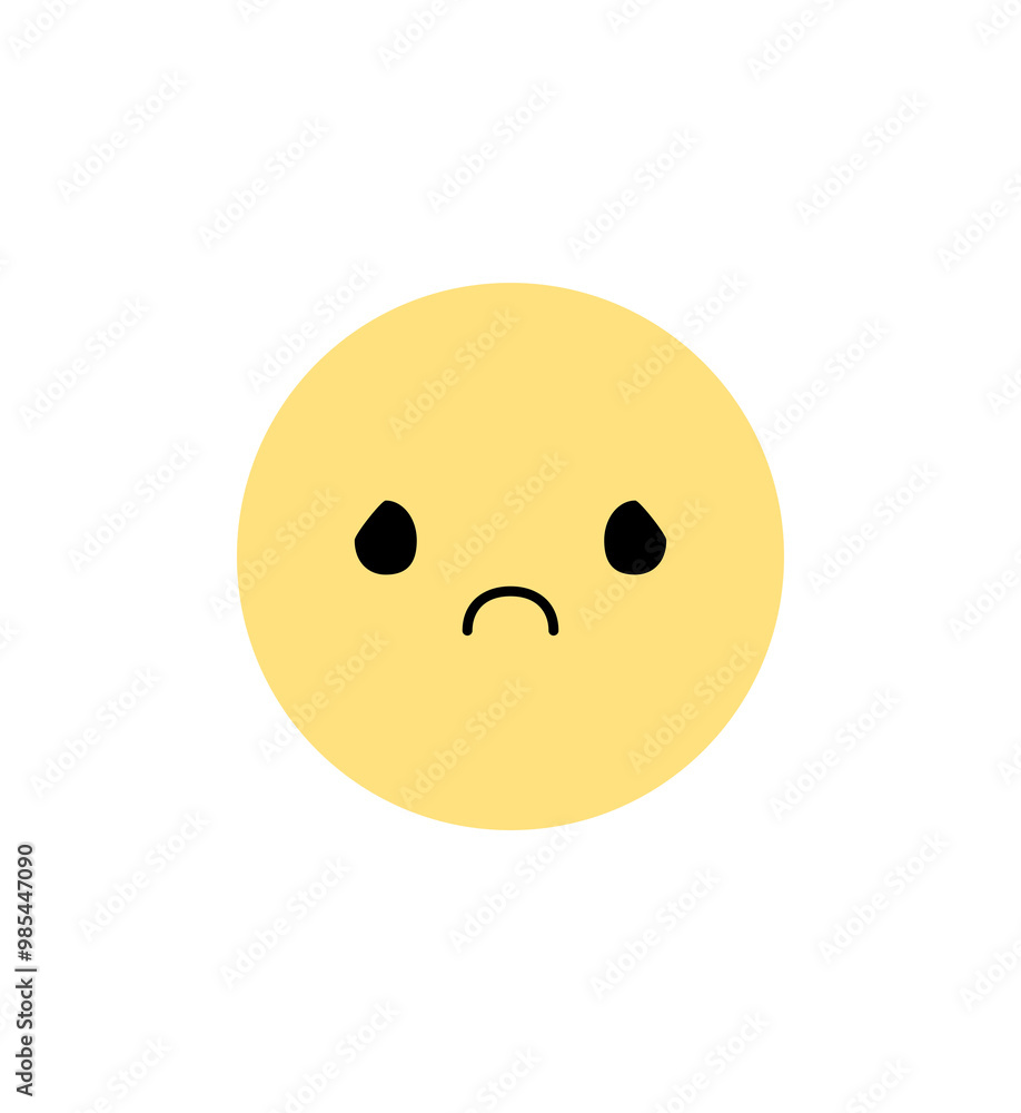 Cute white flower cartoon character with facial expression. Flat design illustration. Cute white flower cartoon character with facial expression. Flat design illustration.