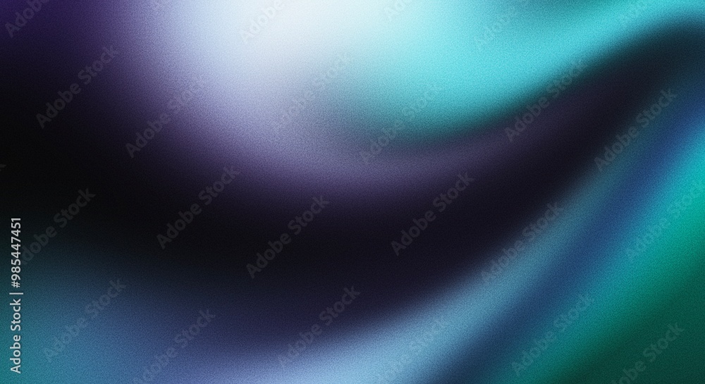 Obraz premium cyan gradient background abstract color grain texture noise surface grainy