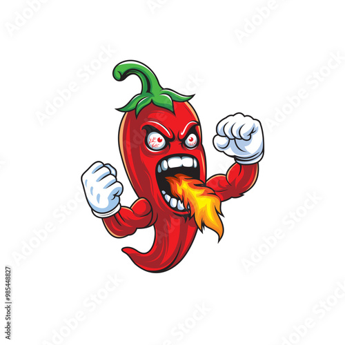 MASCOT CARTOON CHILI HOT FIRE...